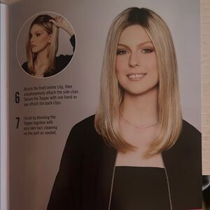 Blonde, topper, medium color, Wigs & Extensions Sleek Style